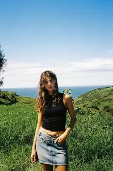 Топ с высоким воротом ZARA, черный