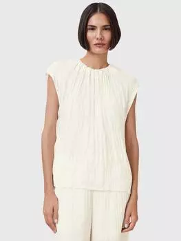 Топ с высоким вырезом trisha crinkle AllSaints, цвет Gardenia Cream