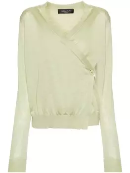 Топ с запахом Fabiana Filippi, зеленый