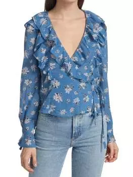 Топ с Запахом Free People Amanda с цветочным принтом, cool combo