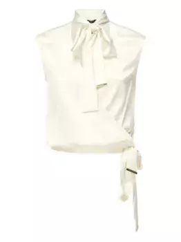 Топ с запахом и бантом Marciano, нейтральный