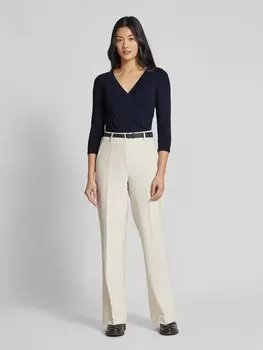 Топ с запахом и длинными рукавами «ALAYJA» Lauren Ralph Lauren, темно-синий