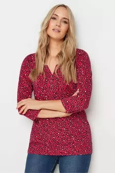 Топ с защипами и рукавами 3/4 Animal Long Tall Sally, розовый