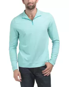 Топ с застежкой-молнией в микрополоску Cruiser Southern Tide, цвет Tidal Wave