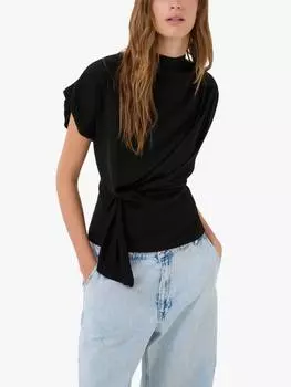 Топ с завязками песочного цвета MY ESSENTIAL WARDROBE, черный