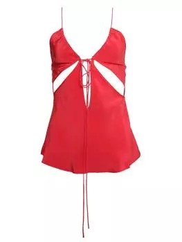 Топ с завязками спереди Truquetra Christopher Esber, цвет chilli