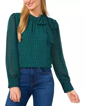 Топ с завязкой на шее CeCe, зеленый