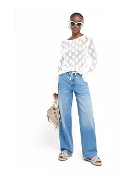 Топ с завязкой на спине крючком River Island, белый