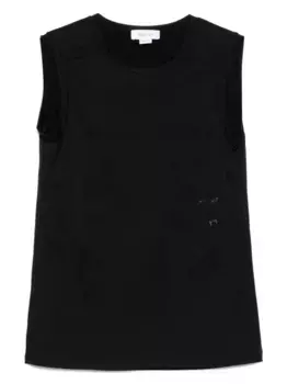 Топ с жаккардовым логотипом Alexander McQueen, черный