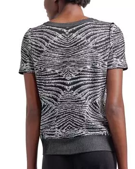 Топ с животным принтом Misook, серый