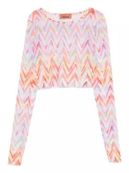 Топ с зигзагообразным принтом Missoni, розовый