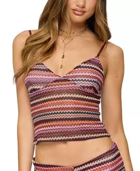 Топ с зигзагообразными полосками Edikted, мультиколор