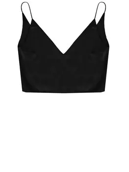 Топ Saint Laurent Acetate and viscose, черный