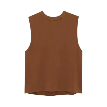 Топ Saint Laurent Crepe 'Oak Brown', коричневый