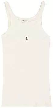 Топ Saint Laurent Tank Top 'Natural/Black', загар
