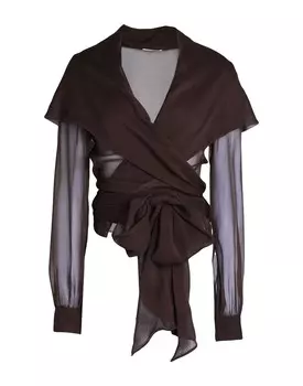 Топ Saint Laurent, темно-коричневый