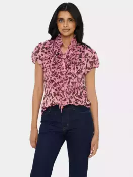Топ Saint Tropez Lilja Leopard Print, цвет rose/multi