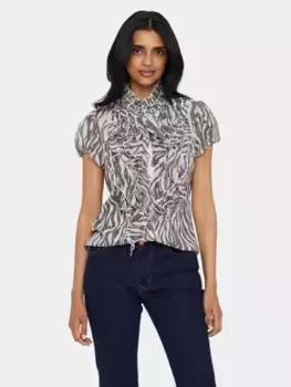 Топ Saint Tropez Lilja Zebra Print, цвет black/white