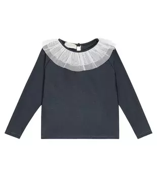 Топ Saladeta с отделкой из тюля Suncracy, синий