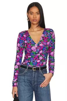 Топ Sanctuary Eye Catcher V Neck, цвет Jewel Garden