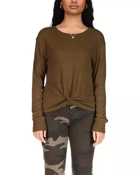 Топ Sanctuary Knotted Knit, цвет Olive Oil