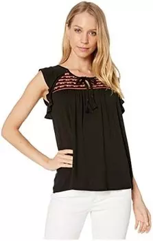 Топ Sanctuary Wild Belle Boho Tank Top, цвет Black/Henna Multi