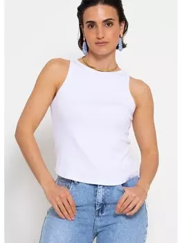 Топ SASSYCLASSY Geripptes Tank, белый