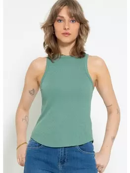 Топ SASSYCLASSY Geripptes Tank, зеленый