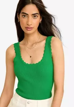 Топ SCALLOP Love & Roses, зеленый