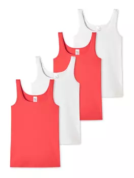 Топ Schiesser Trger 95/5 Organic Cotton, цвет Wei, rot