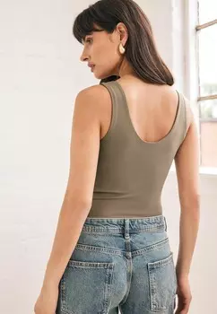 Топ SCOOP NECK SLEEVELESS SCULPTING Next, зеленый