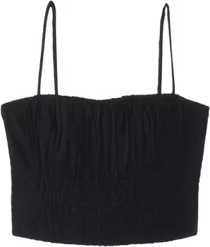 Топ Scrunchie Cami Set Top Abercrombie & Fitch, черный