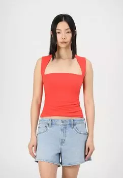 Топ SEAMLESS AVA Abercrombie & Fitch, темно-красный