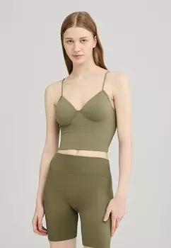 Топ SEAMLESS CON COPPE Terranova, темно-зеленый