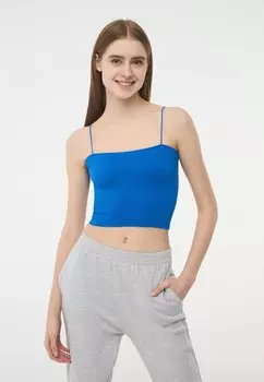Топ SEAMLESS CON SPALLINE SOTTILI Terranova, синий