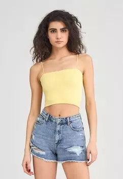 Топ SEAMLESS CON SPALLINE SOTTILI Terranova, желтый