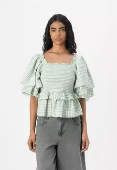 Топ SEFERA SMOCK - Blouse YAS, зеленый