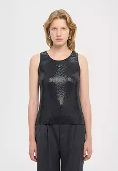 Топ SEQUINS TANK MCM, черный