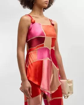 Топ Shalia с круглым вырезом в стиле пэчворк Cult Gaia, цвет Lollipop Multi