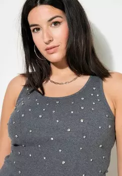 Топ SHAPE VINTAGE LOOK STRASS Studio Untold, цвет Mottled Anthracite