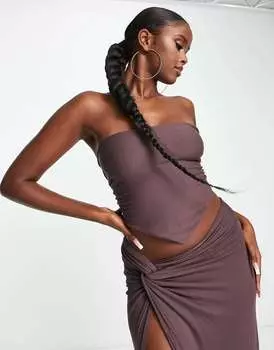 Топ-шарф Naked Wardrobe цвета эспрессо