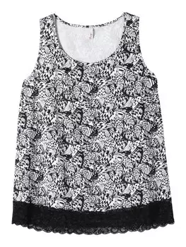 Топ Sheego, черный/белый