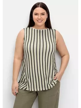 Топ sheego, цвет hellkhaki gestreift
