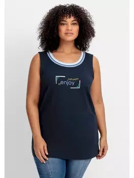 Топ sheego, цвет nachtblau bedruckt