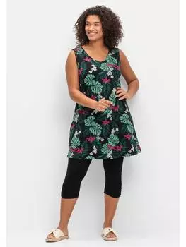 Топ sheego, цвет schwarz gemustert