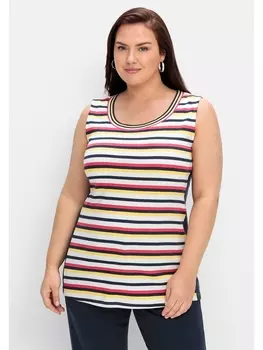 Топ sheego Ripp, белый