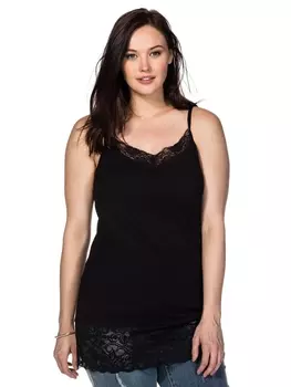Топ sheego Spaghetti, черный
