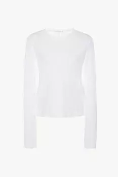 Топ Шерман из хлопка The Row, белый