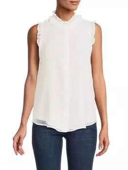 Топ Шифоновый Karl Lagerfeld Paris без рукавов, soft white