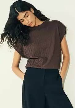 Топ SHORT SLEEVE Next, цвет brown